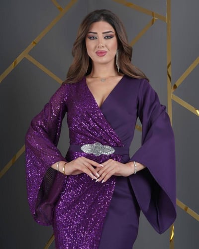 فستان "سحر الأمسية" (بنفسجي)