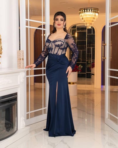 فستان الليل الملكي (كحلي)