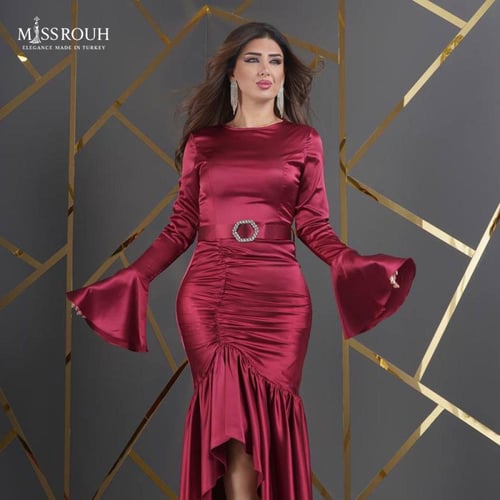 فستان "إليت نوار" (عنابي)