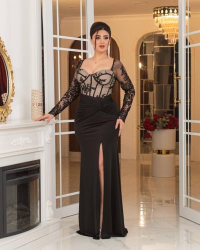 فستان الليل الملكي (اسود)