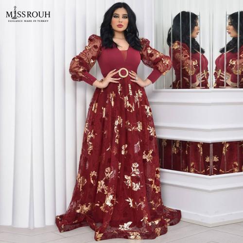 فستان وهج الفخامة عنابي