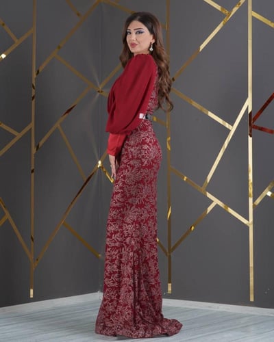 فستان "أوبرا" (عنابي)