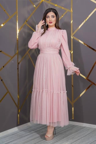 فستان الأناقة الحالمة (وردي)