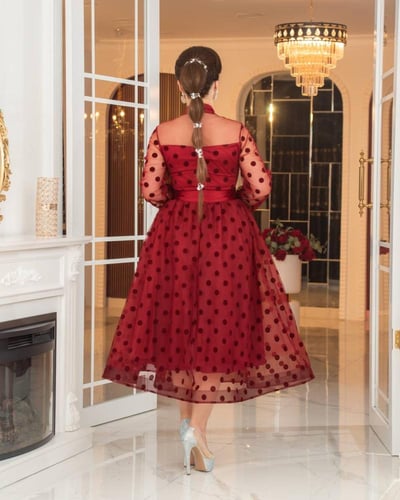 فستان إليجانس (عنابي)