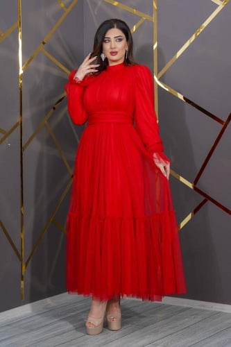 فستان الأناقة الحالمة (احمر)