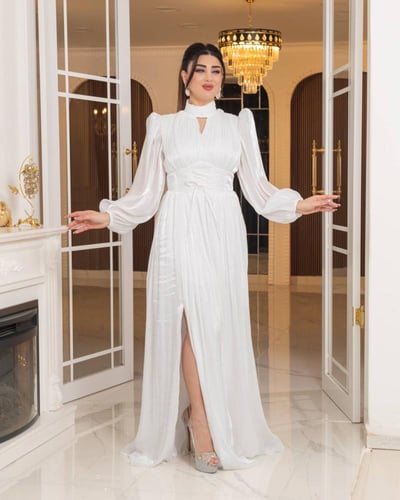 فستان الأناقة الملكية (ابيض)