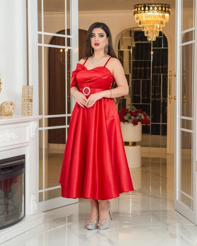 فستان "رغد الحياة" ( احمر )