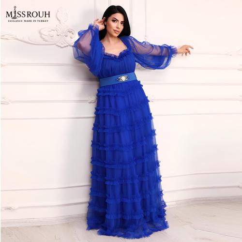 فستان موج البحر ازرق