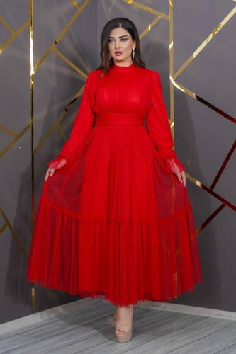 فستان الأناقة الحالمة (احمر)