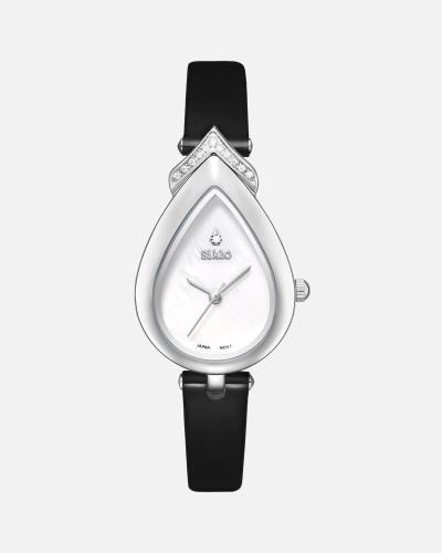 Siklo Silver Women’s Watch with Teardrop Design an...