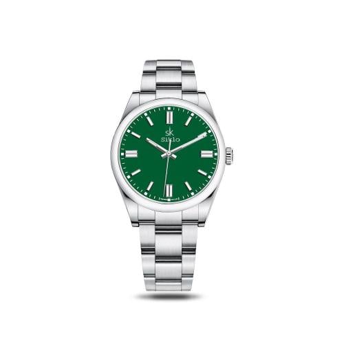Siklo Silver Men’s Watch with Classic Green Dial