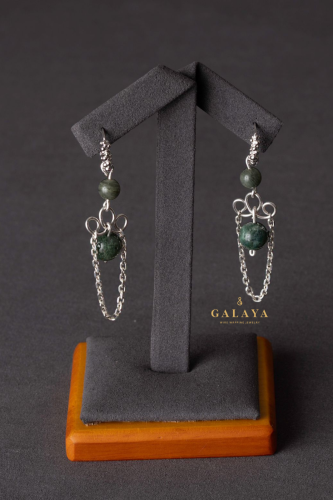 حلق من الفضة الخالص مع حجر الافنتورين