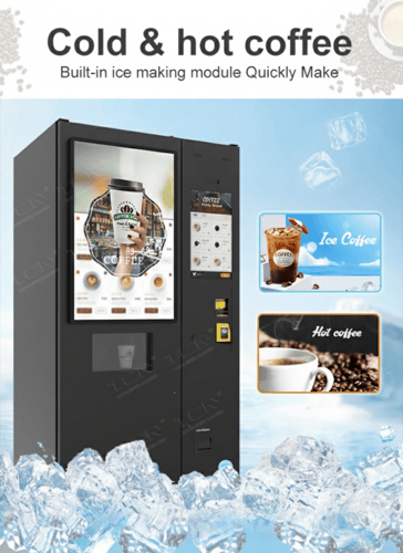 آلة بيع القهوةالحارة و المثلجة المطحونة حديثًا مع...