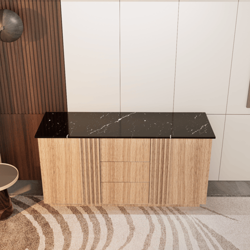 ركن القهوة بالاضاءة المخفية الانيقة تكيسات الطولية