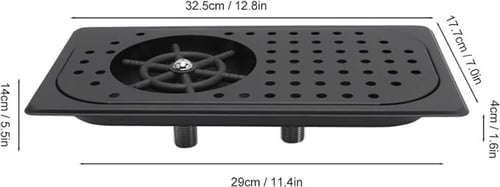 رينزر بار كوفي مستطيل اسود فتحات دائرية مقاس 17.5...