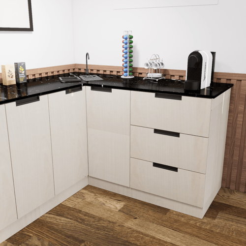 ركن قهوة بتصميم زاوية عصري أنيق,