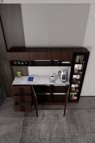 ركن القهوة بالاضاءة المخفية الداخلية الانيقة تكيسا...