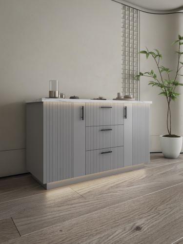 بكج ركن القهوة مقاس لون رمادي مقاس 140 باضاءة مخفي...