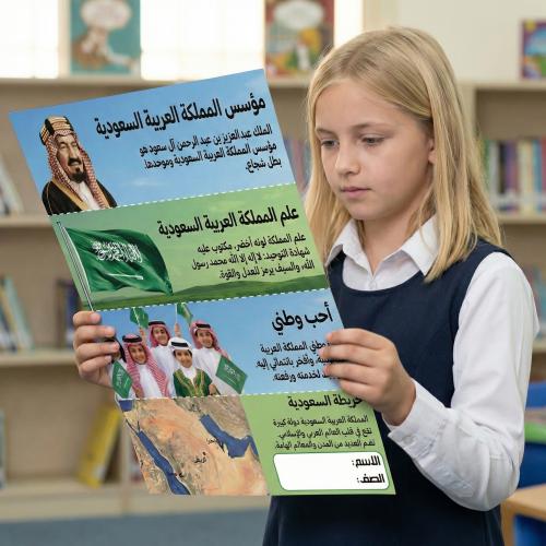 مطوية وطني السعودية لغتي صف ثاني ابتدائي