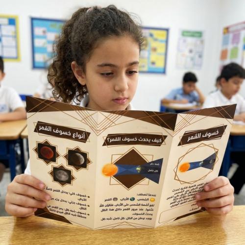 مطوية الخسوف فقط بدون الكسوف مناسبة لجميع المراحل...