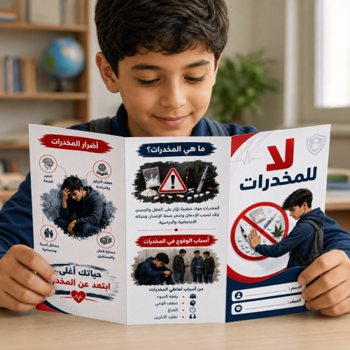 مطوية لا للمخدرات - برنامج التوعية عن أضرار المخدر...