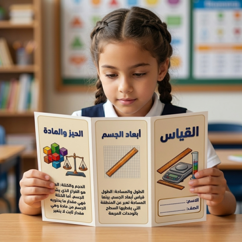 مطوية القياس علوم رابع ابتدائي