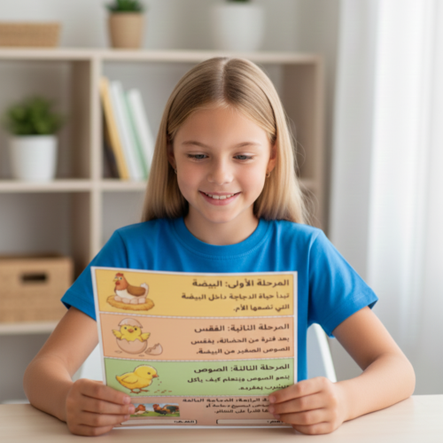 مطوية دورة حياة الدجاجة صف ثاني ابتدائي