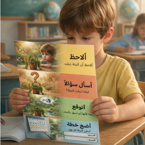 مطوية الطريقة العلمية علوم صف ثالث ابتدائي