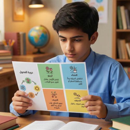 مطوية علوم الفصول الأربعة الصف الأول الابتدائي PDF