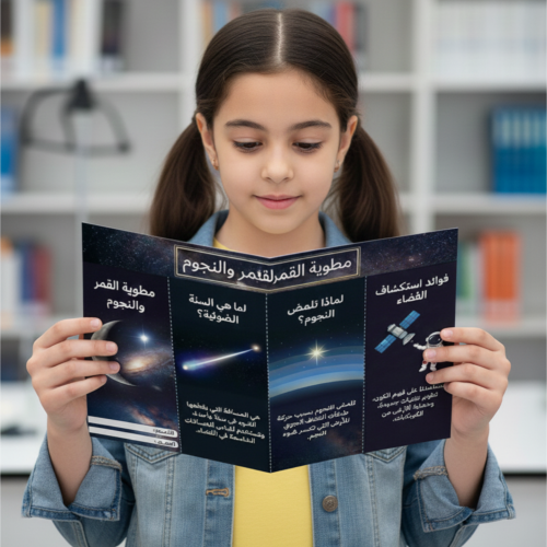 مطوية القمر والنجوم علوم صف ثاني ابتدائي