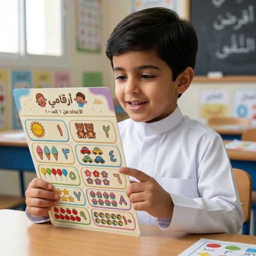 مطوية الاعداد من ١ إلى ٢٠ رياضيات أول ابتدائي