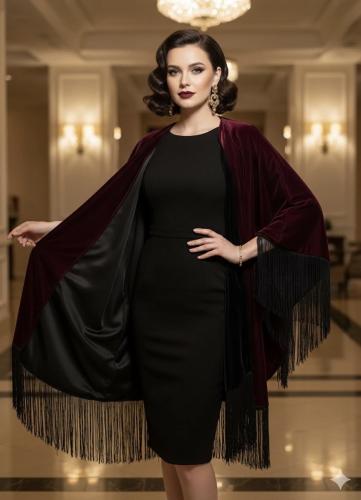 شال كلاسيكي، فاخر، درامي، وأنيق