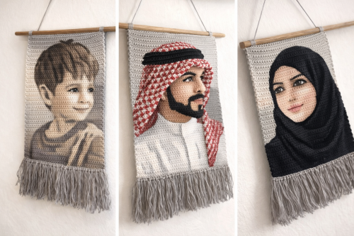 لوحة بورتريه كروشيه تابسترس