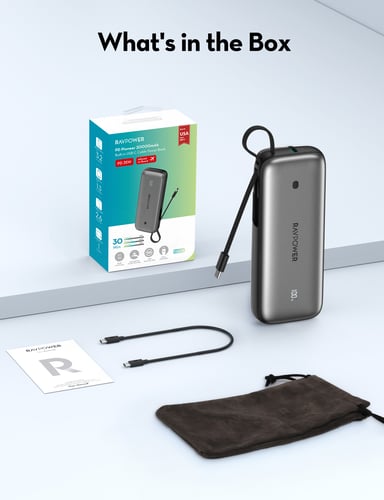 بطارية راف باور بقوة 35 واط بسعة 20000 ملي امبير م...