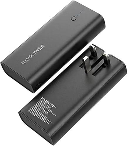 راف باور بطارية 10000 mAh مع شاحن جداري مدمج منفذي...
