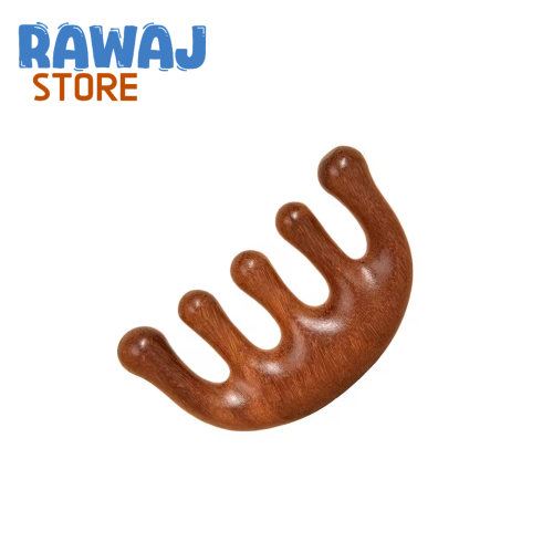 Natural sandalwood comb for smoothing hair and mas...