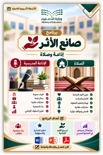 خطة وتقارير برنامج صانع الأثر+ بوربوينت