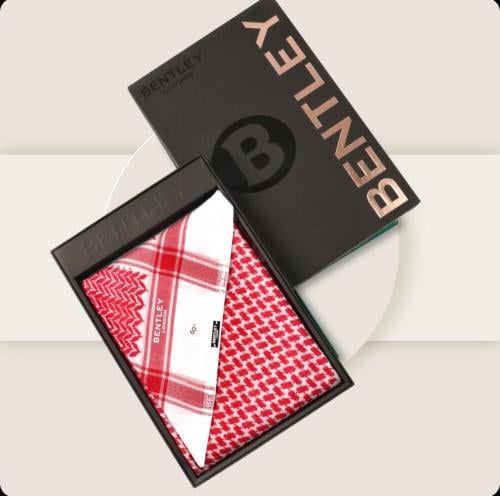 شماغ بنتلي أحمر غامق-B3