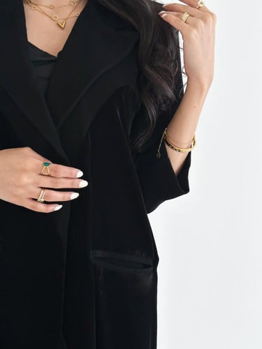 BLAZER مخمل اسود