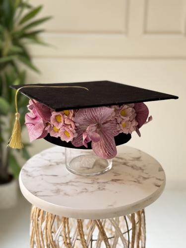Graduation cap "Purple Touch" – Ikabana