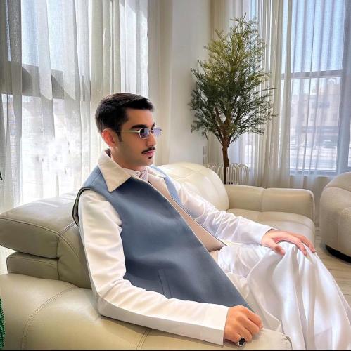 سديري دبل فس سماوي ابيض
