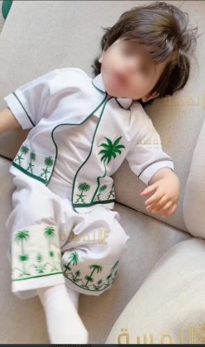 طقم اطفال ومواليد لليوم الوطني 96 تصميم وصنع سعودي...