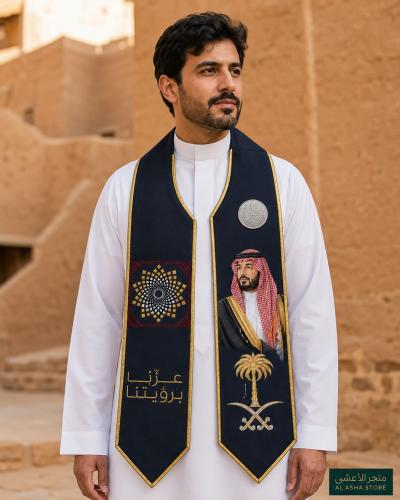 وشاح ولي العهد (شال) اليوم الوطني 96 + هديه مجانية
