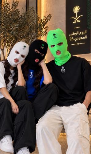 قناع اليوم الوطني السعودي 96 وبشعار سيفين ونخلة + هدية مجانية اطلب 2 والثالث مجاني