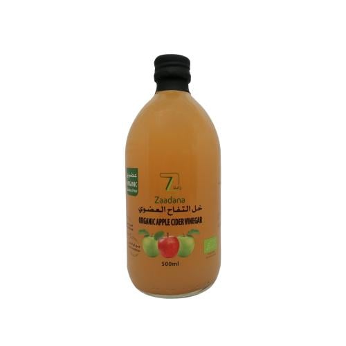خل التفاح العضوي من زادنا 500ملم