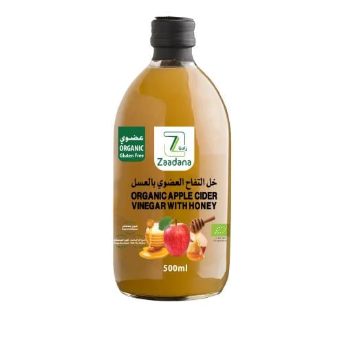 خل تفاح عضوي بالعسل العضوي 500 ملم