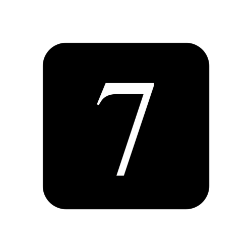 ستيكر على شكل رقم 7