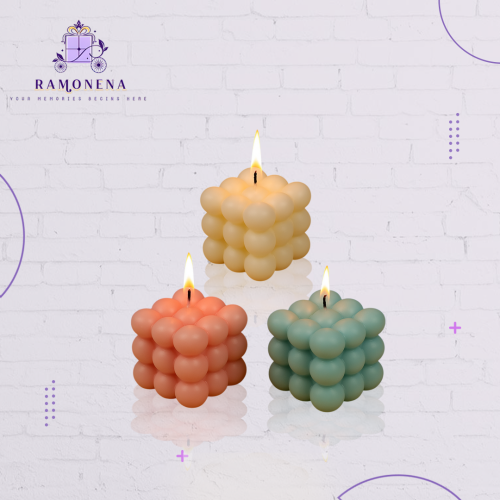 شموع بابلز معطرة بالوان متعددة (حجم كبير)