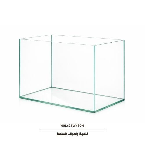 حوض زجاجي شفاف 40Lx25Wx30H سم
