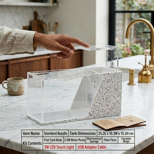 حوض صغير مع فلتر جانبي و إضاءة